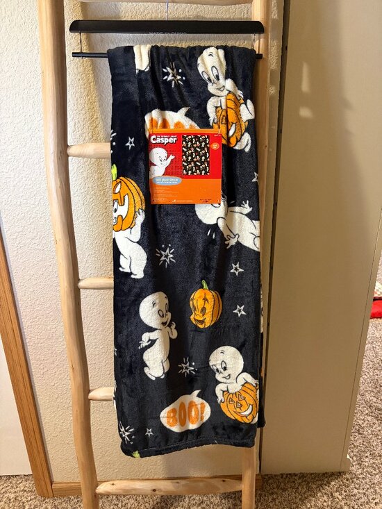 Casper Other - Casper The Friendly Ghost Halloween Plush Throw Blanket 50x70 Super Soft NWT